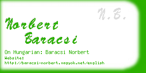 norbert baracsi business card